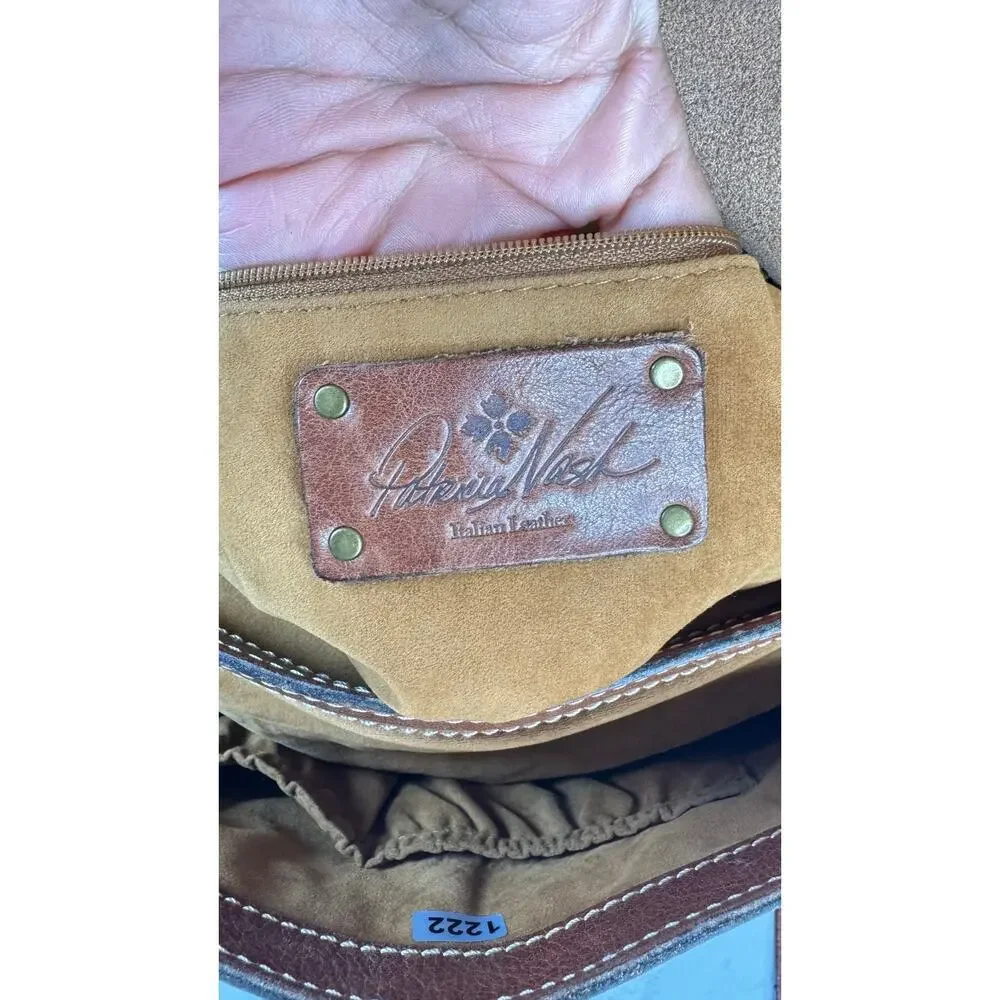Patricia Nash Multicolor Floral Push Snap‎ Messenger Laptop Leather Bag